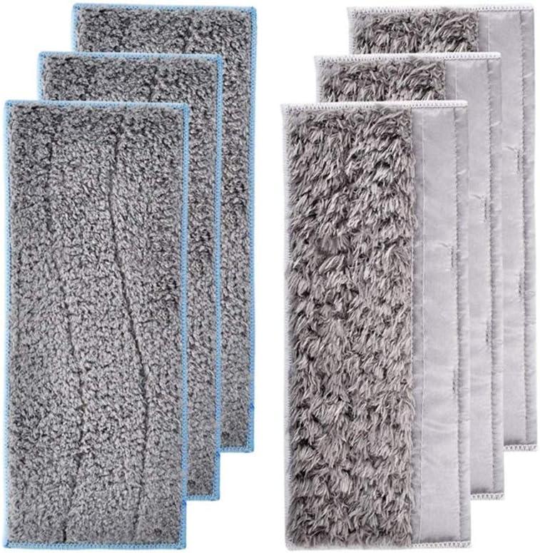 Bộ 6 cây lau nhà giặt được cho IRobot Braava Jet M6, gồm 3 khăn lau ướt và 3 khăn lau khô