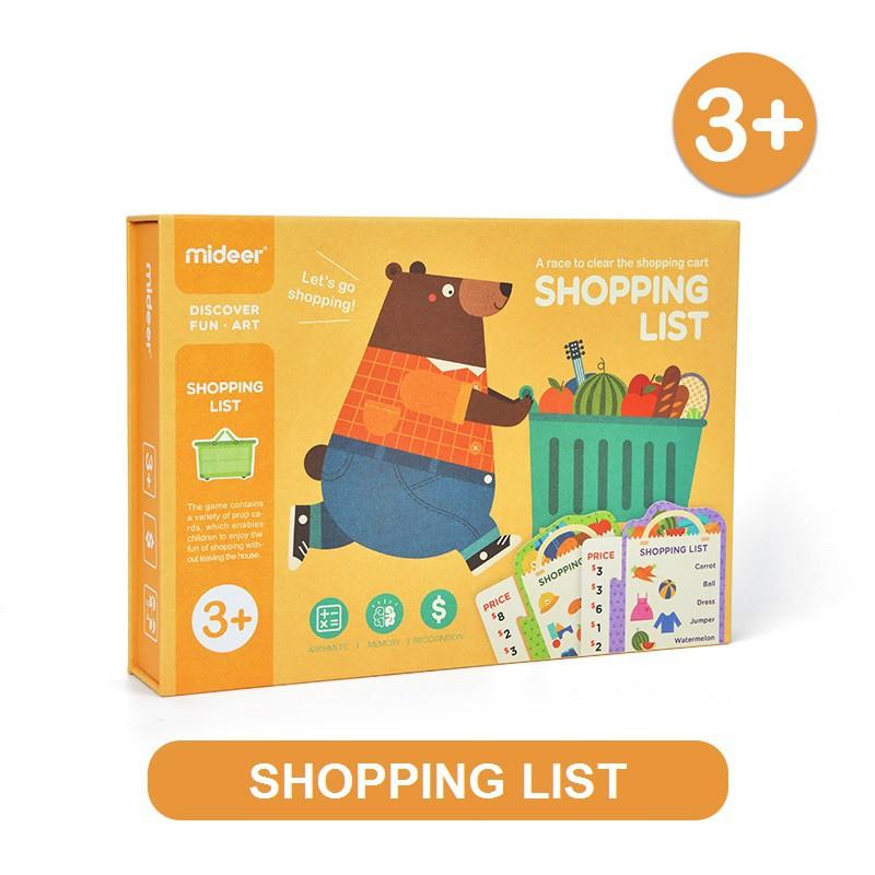 Bộ Trò Chơi Mô Phỏng Mua Sắm Shopping List 3+ - MIDEER