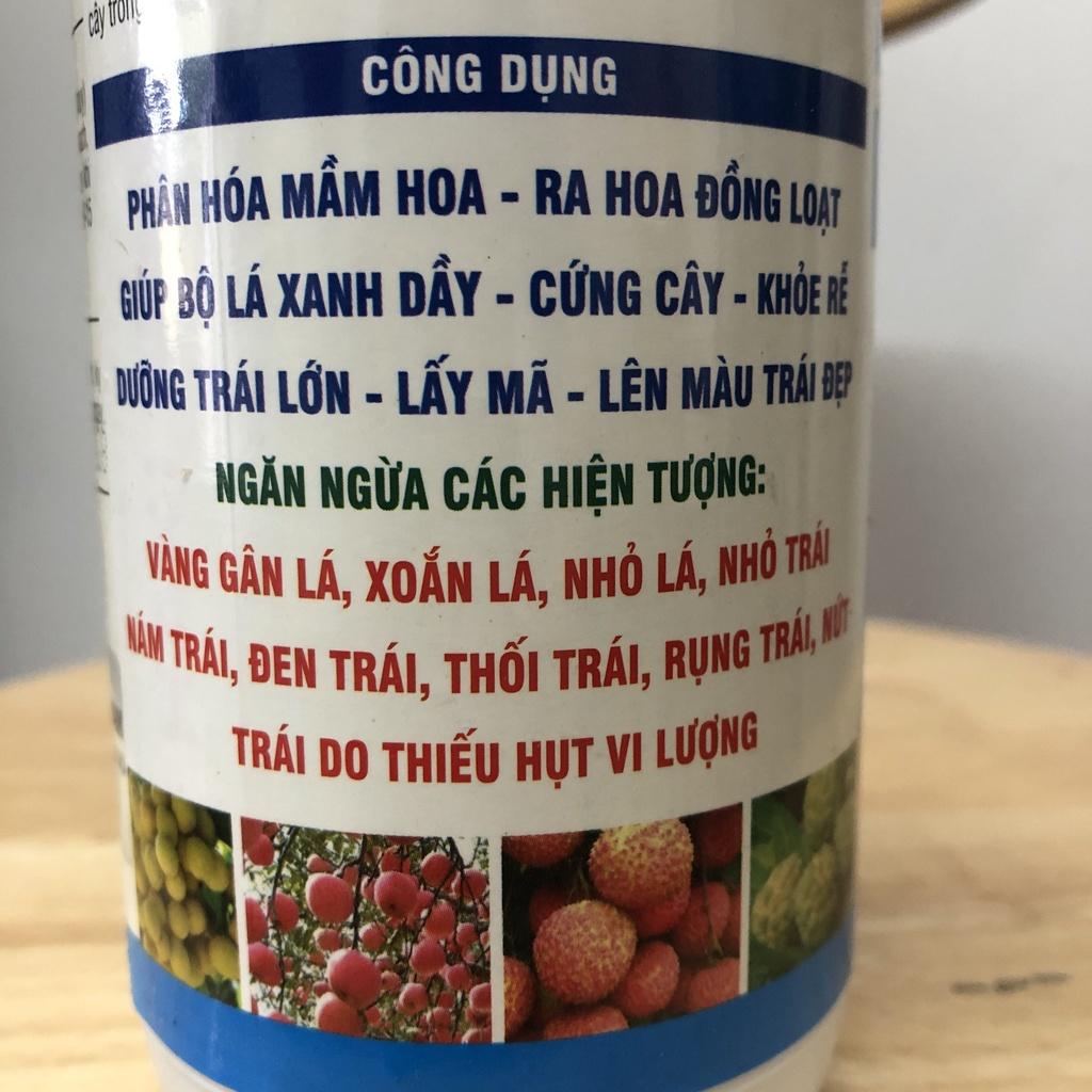 Phân bón vi lượng Kẽm Bo 500ml, ra hoa đồng loạt, chống rụng hoa và trái non, dưỡng trái lớn, đẹp mã, chống nứt trái