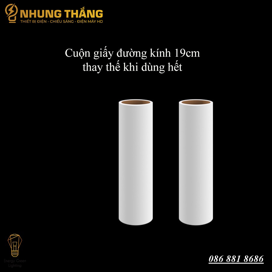 Cây Lăn Bụi Lau Dọn Vệ Sinh Thông Minh - Làm Sạch Quần Áo, Ga Giường, Sofa, Lông Chó Mèo - Đường Kính 19cm,24cm - Có Video