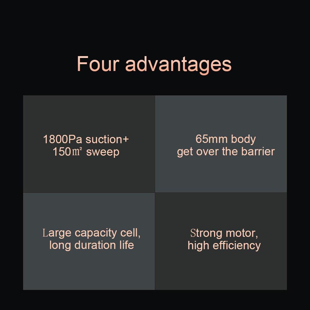 Robot hút bụi thông minh mini, có thể sạc lại cho gia đình