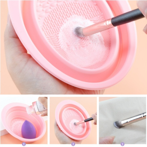 DỤNG CỤ VỆ SINH LÀM SẠCH CỌ TRANG ĐIỂM, DẠNG MÚT KHÔ, VỆ SINH CỌ MAKEUP DỄ DÀNG, GẤP GỌN TIỆN DỤNG