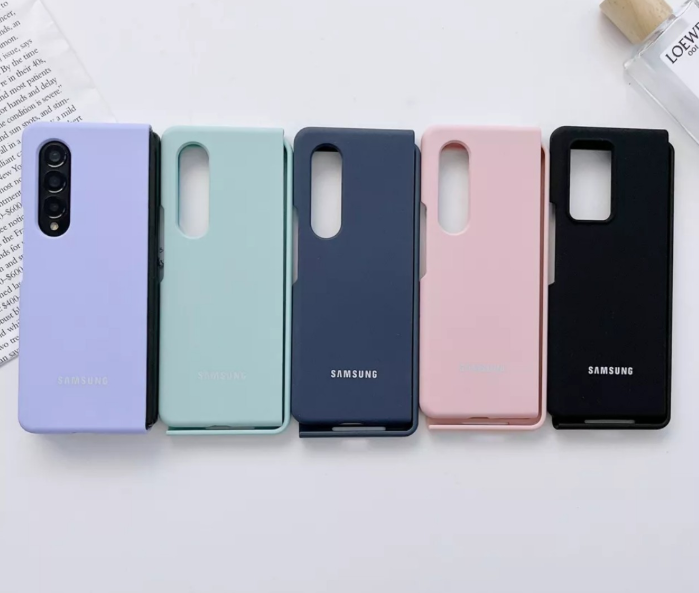 Ốp Điện Thoại Silicon Dẻo Phối Vải Flannel Bảo Vệ dành cho điện thoại Samsung Galaxy Z Fold 4