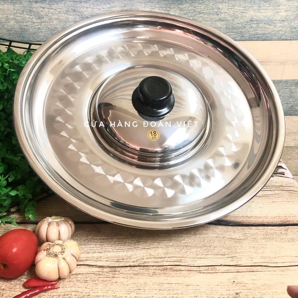 Nồi Lẩu Sống, Nồi Lẩu Mâm - Inox SUS 304 C.Lượng - Nồi 18 cm - Mâm Vành 40 cm - Dày, bóng, đẹp. Chuyên phục vụ Sp Gia dụ