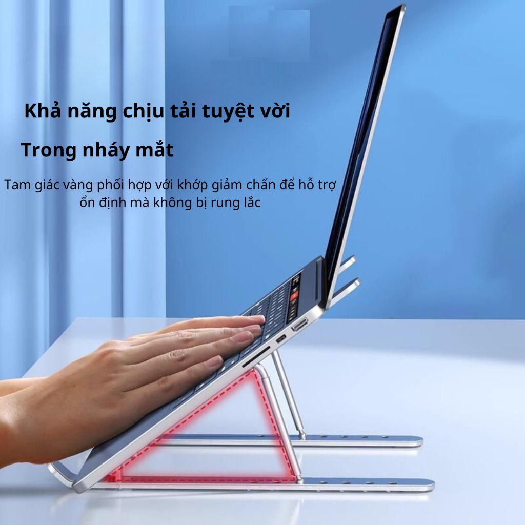 Bộ Giá Đỡ Laptop gấp gọn và quạt - Đế Kê Laptop Tản Nhiệt Có Thể Điều Chỉnh Độ Cao