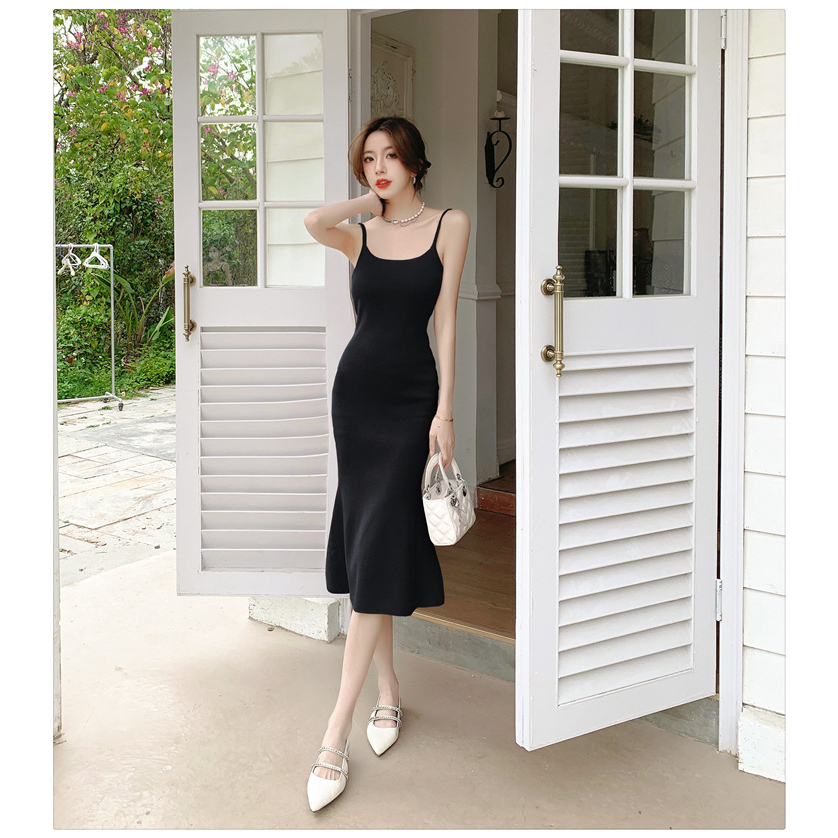Đầm body nữ hai dây dáng dài maxi