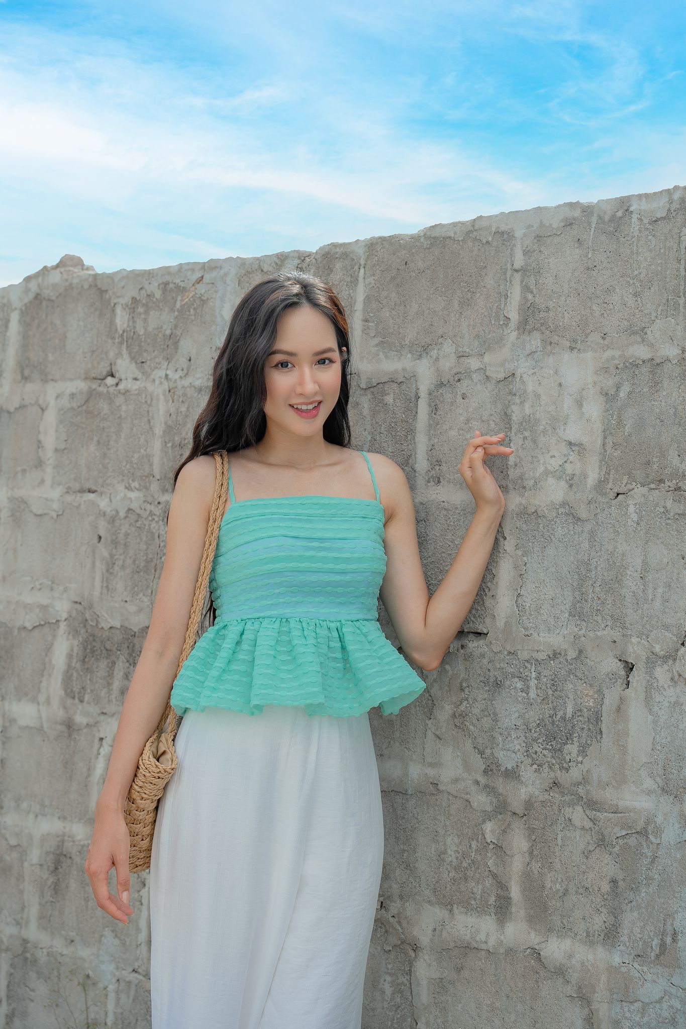OLV - Áo Licia Top in Blue