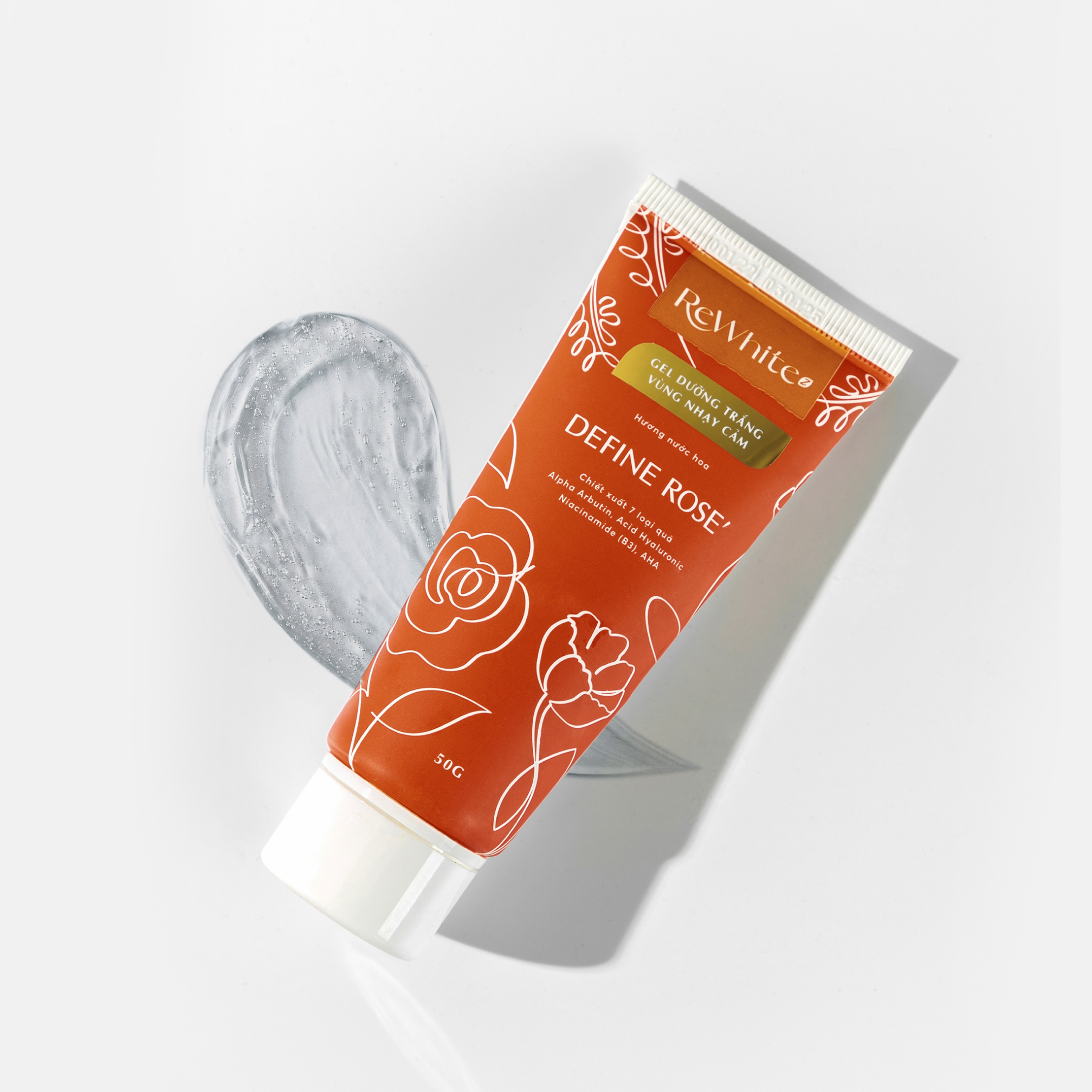 Gel Dưỡng Trắng Cải Thiện Thâm Nách, Mông và Bikini Rewhitez Hương Nước Hoa Quyến Rũ Define Rose 50g