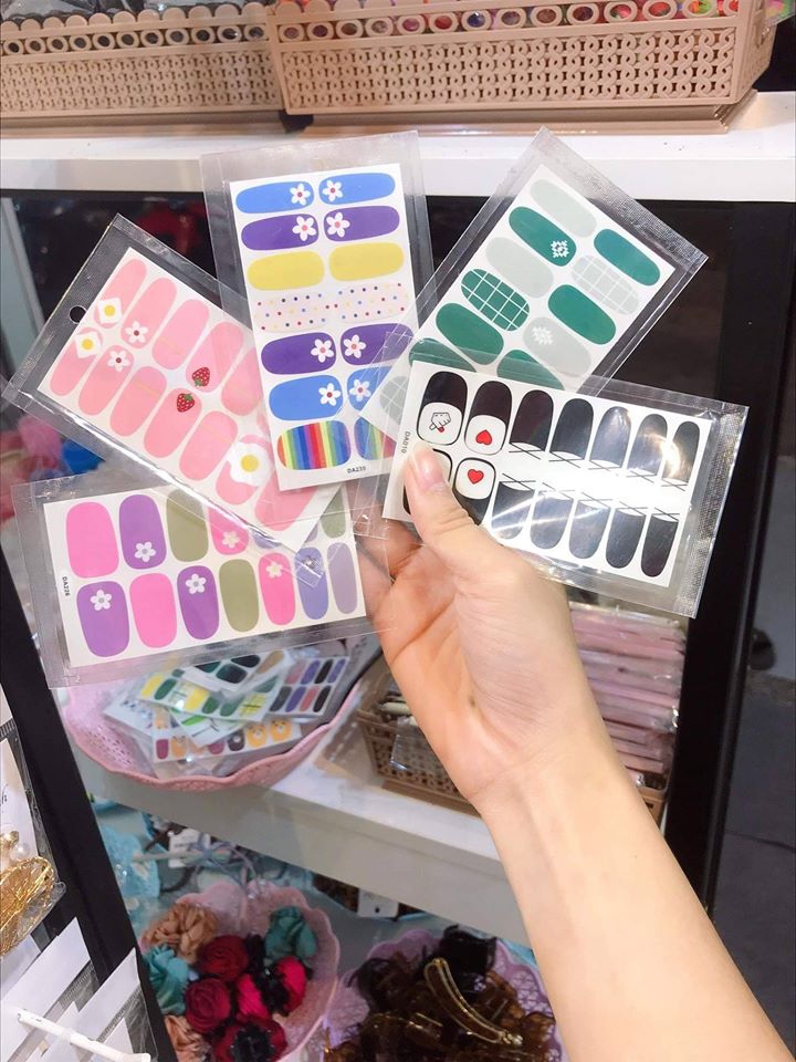 Combo 5 set Sticker dán móng tay trang trí 3D ( Giao mẫu ngẫu nhiên)