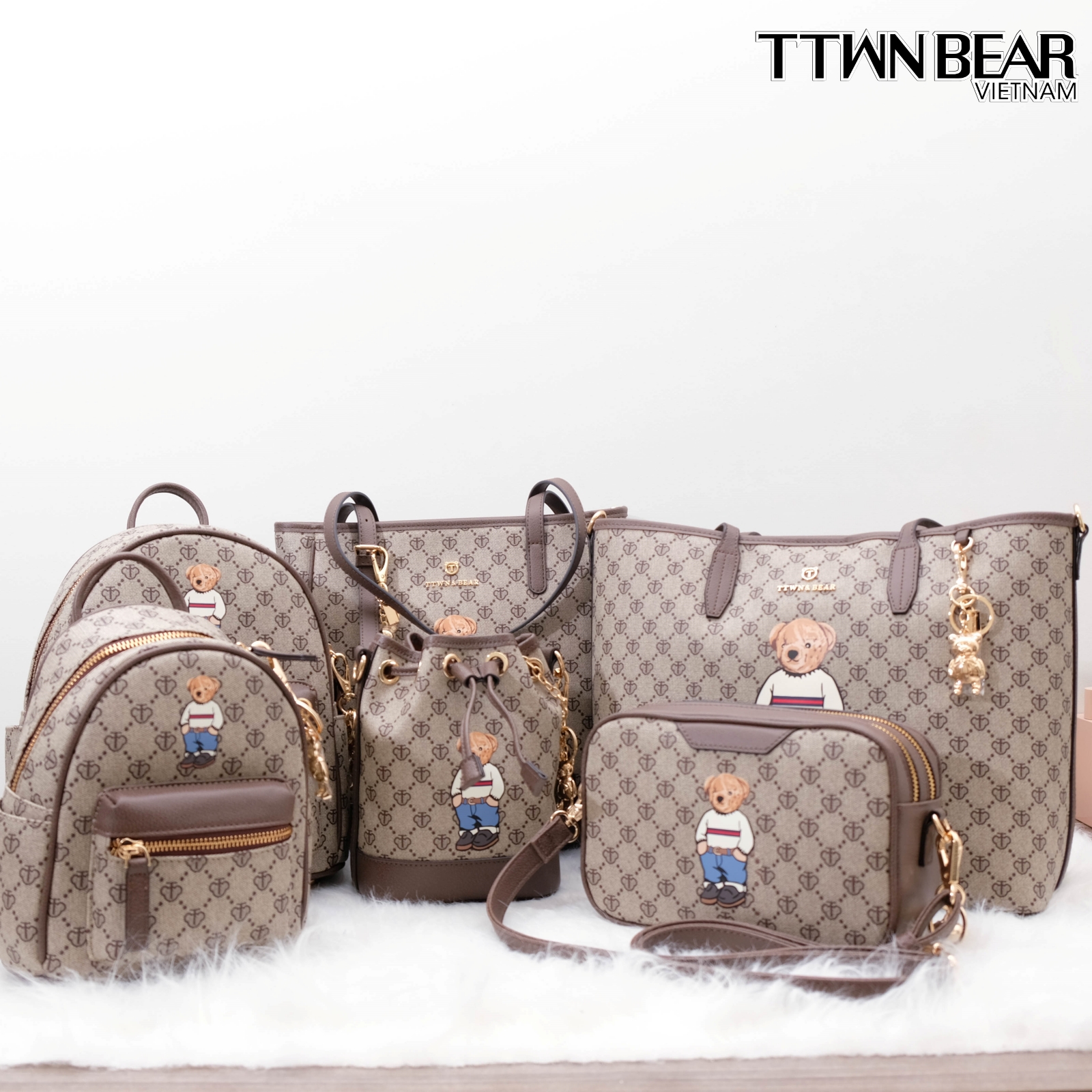 Túi Tote Da TN3373 TTWN BEAR Đeo Chéo Thời Trang Công Sở