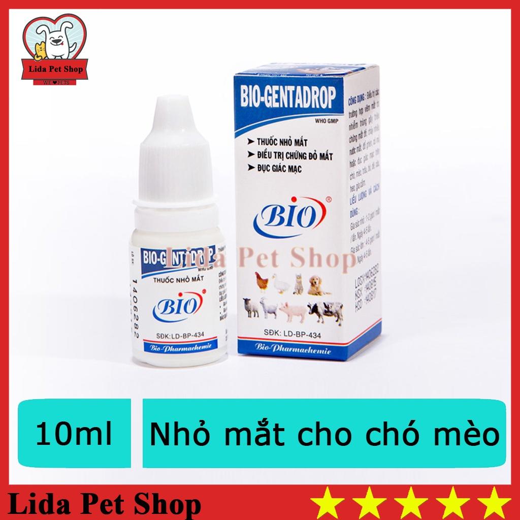 Nhỏ mắt cho chó mèo Bio Genta Drop 10ml chứng mắt đỏ, chảy nước mắt, đổ ghèn, đục giác mạc