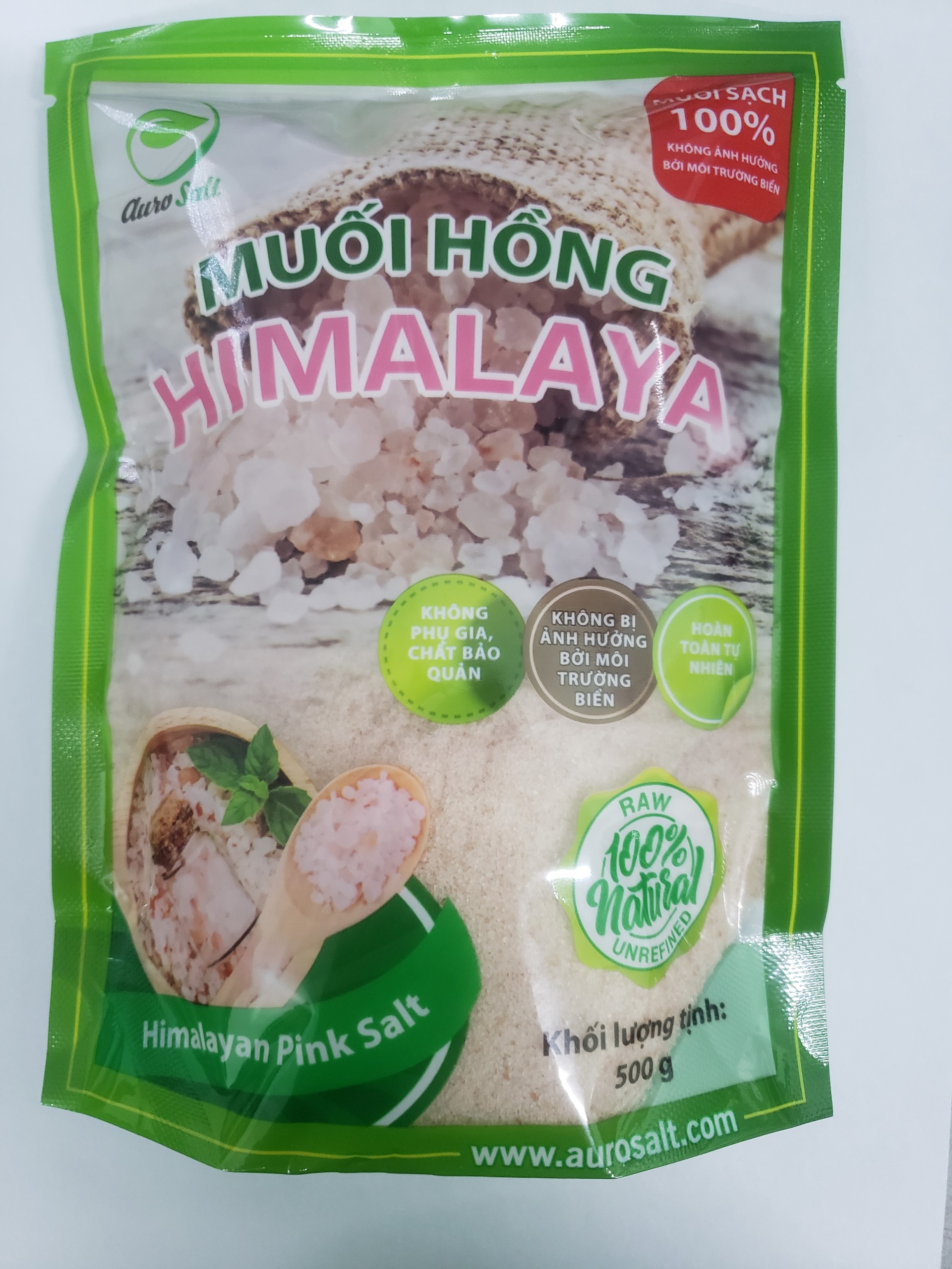 Muối Hồng Himalaya Nguyên Chất Mịn Túi 500G