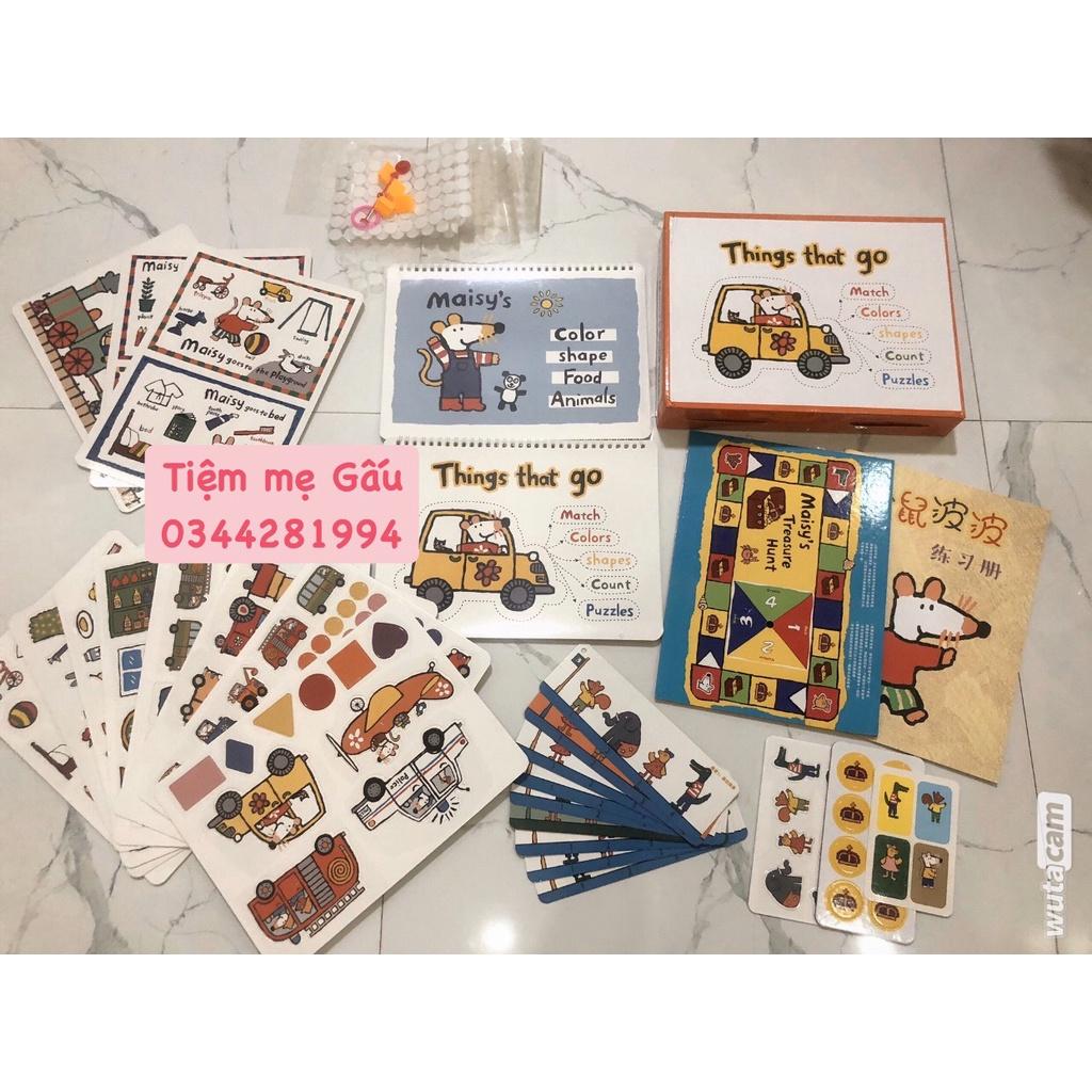 MONTESSORI - GDS COMBO HỌC LIỆU BÓC DÁN THINGS THAT GO - MAISY GIÚP PHÁT TRIỂN TƯ DUY, RÈN VẬN ĐỘNG TINH CHO BÉ