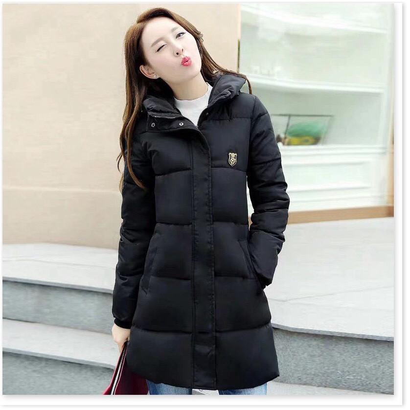 ÁO KHOÁC PHAO NỮ DÁNG DÀI 3 LỚP CÓ NÓN THỜI TRANG BAO ẤM ÁP CHO MÙA ĐÔNG NĂM NAY LANA FASHION