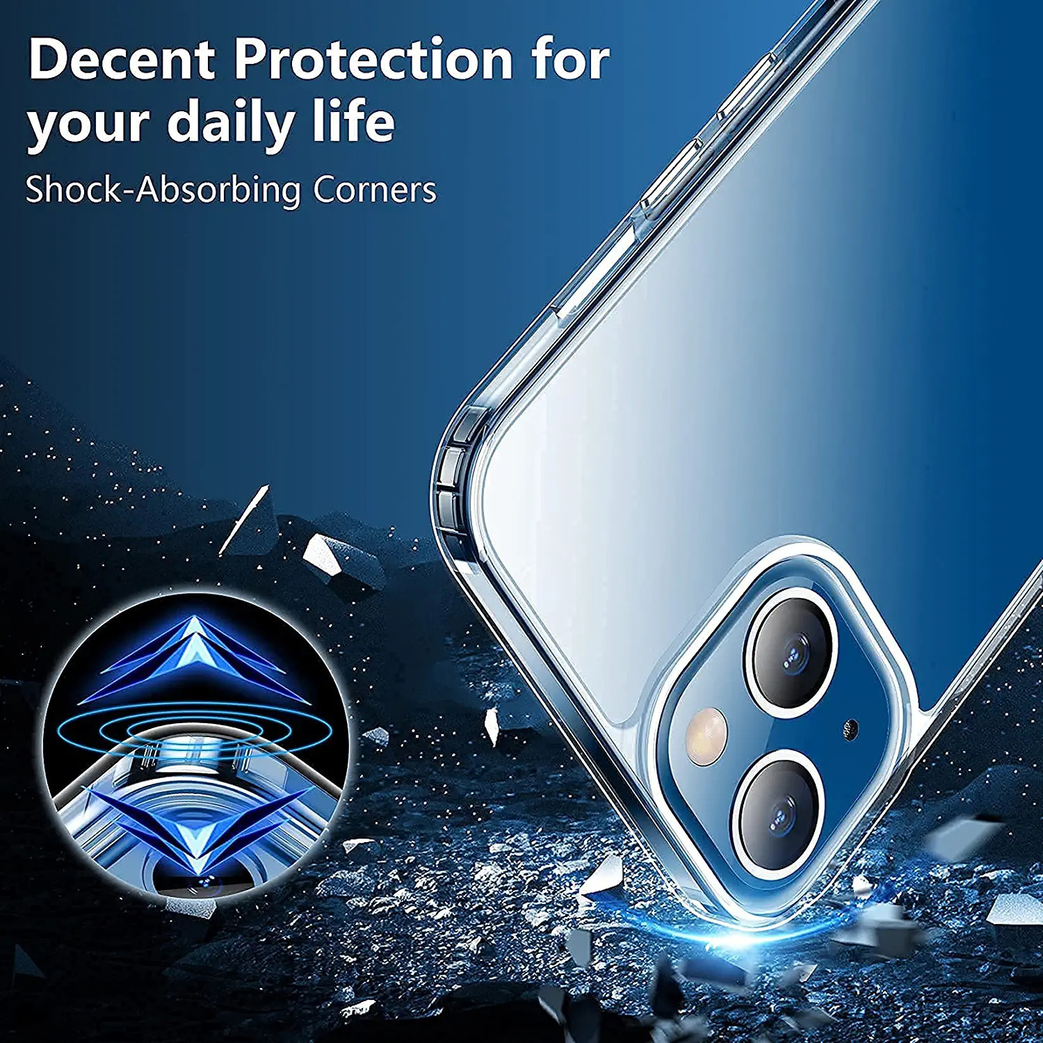 Ốp lưng chống sốc trong suốt cho iPhone 14 Likgus Crashproof giúp chống chịu mọi va đập - hàng nhập khẩu