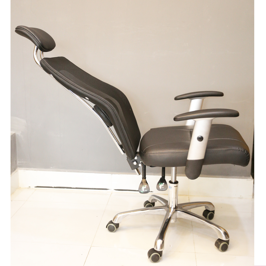 Ghế Lưới Văn Phòng Thư Giãn Lưng Cao &amp; Ngả Lưng, Gác Tay Nâng Hạ Thông Minh, Chân Nhôm Hơp Kim 303NEW