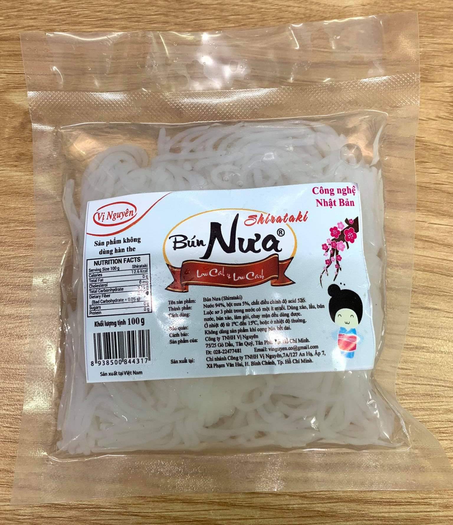 Combo 10 Gói Bún Nưa Cuộn Shirataki Vị Nguyên 100Gram
