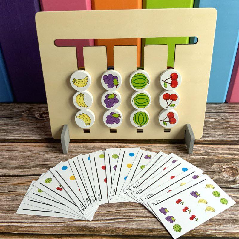 Đồ chơi tư duy toán học Montessori 4 màu, học màu sắc, rèn tư duy tập trung cho bé