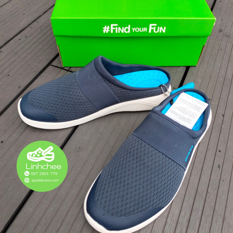 GIÀY SỤC VẢI CROSS LITERIDE MESH MULE MÀU NAVY dành CHO NAM.