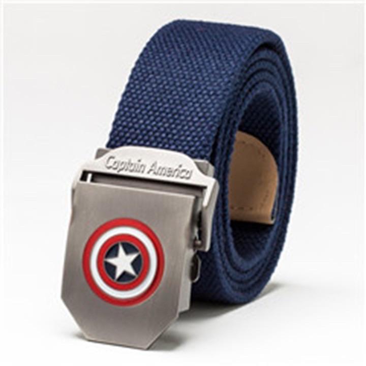 Thắt lưng vải dù mặt khoá Captain Amerca - nhóm màu trơn