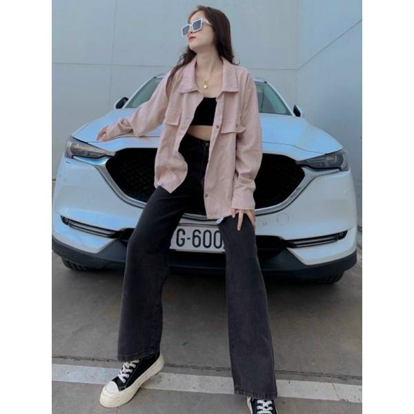 Áo Khoác Nhung Gân Dây Luồng Nam Nữ RẺ ĐẸPÁo sơ Mi Kiểu Unisex Nhung Cap Cấp Logo Thêu Couple Xinh T -shirt