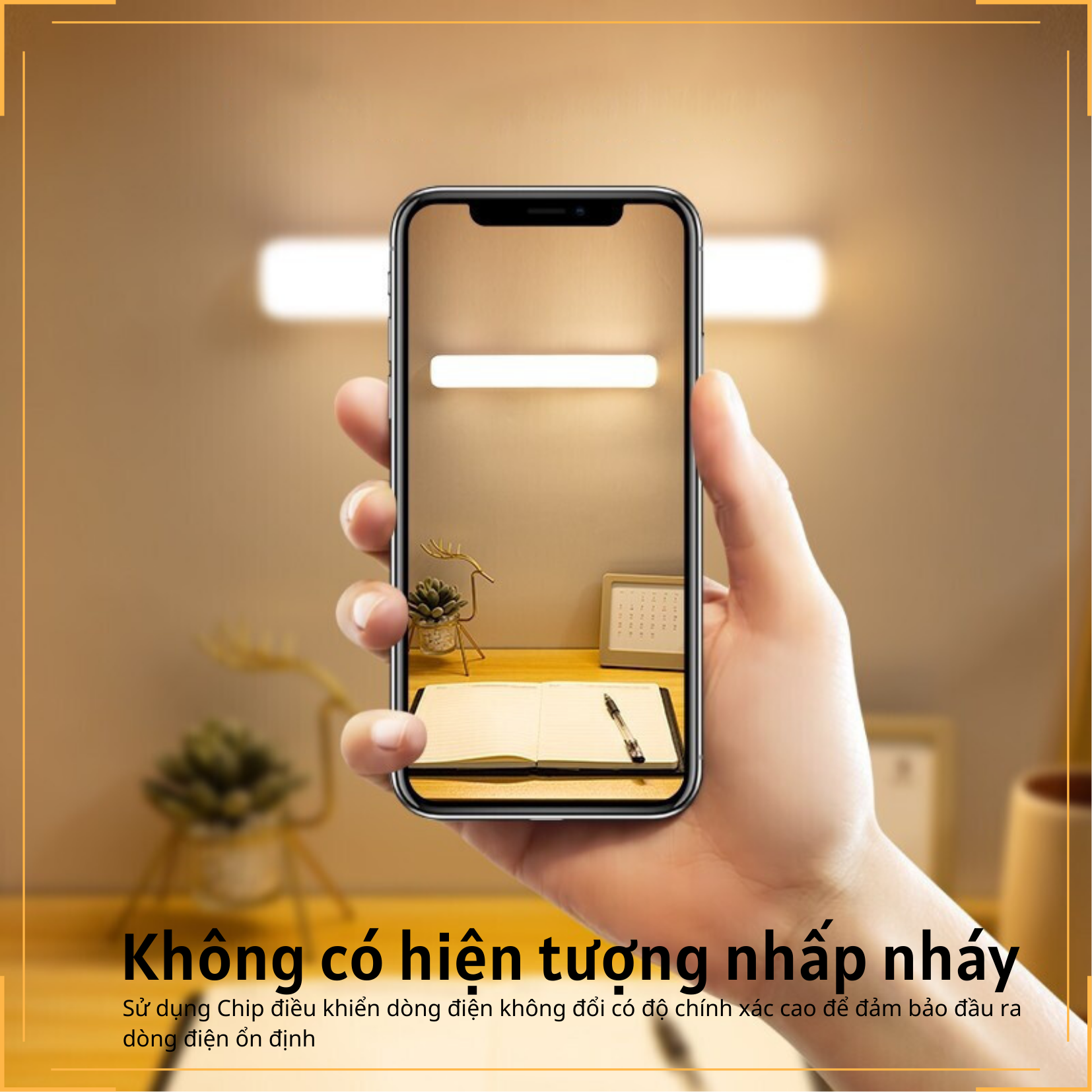 Đèn học gắn tường Cảm ứng Pin 2500 mAh 3 nhiệt độ màu Ánh sáng vô cấp