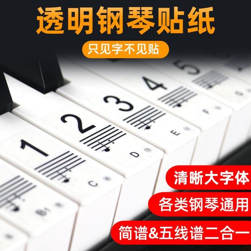 Đặc Biệt Đàn Piano Điện Tử 88 Phím Di Động 61 Phím 54 Phím Trẻ Em Người Lớn Miếng Dán Trong Suốt Stave Cân Ký Hiệu Đơn Giản Tự Học