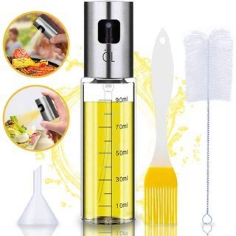 Bình xịt dầu ăn, nước mắm, gia vị thủy tinh 100ml