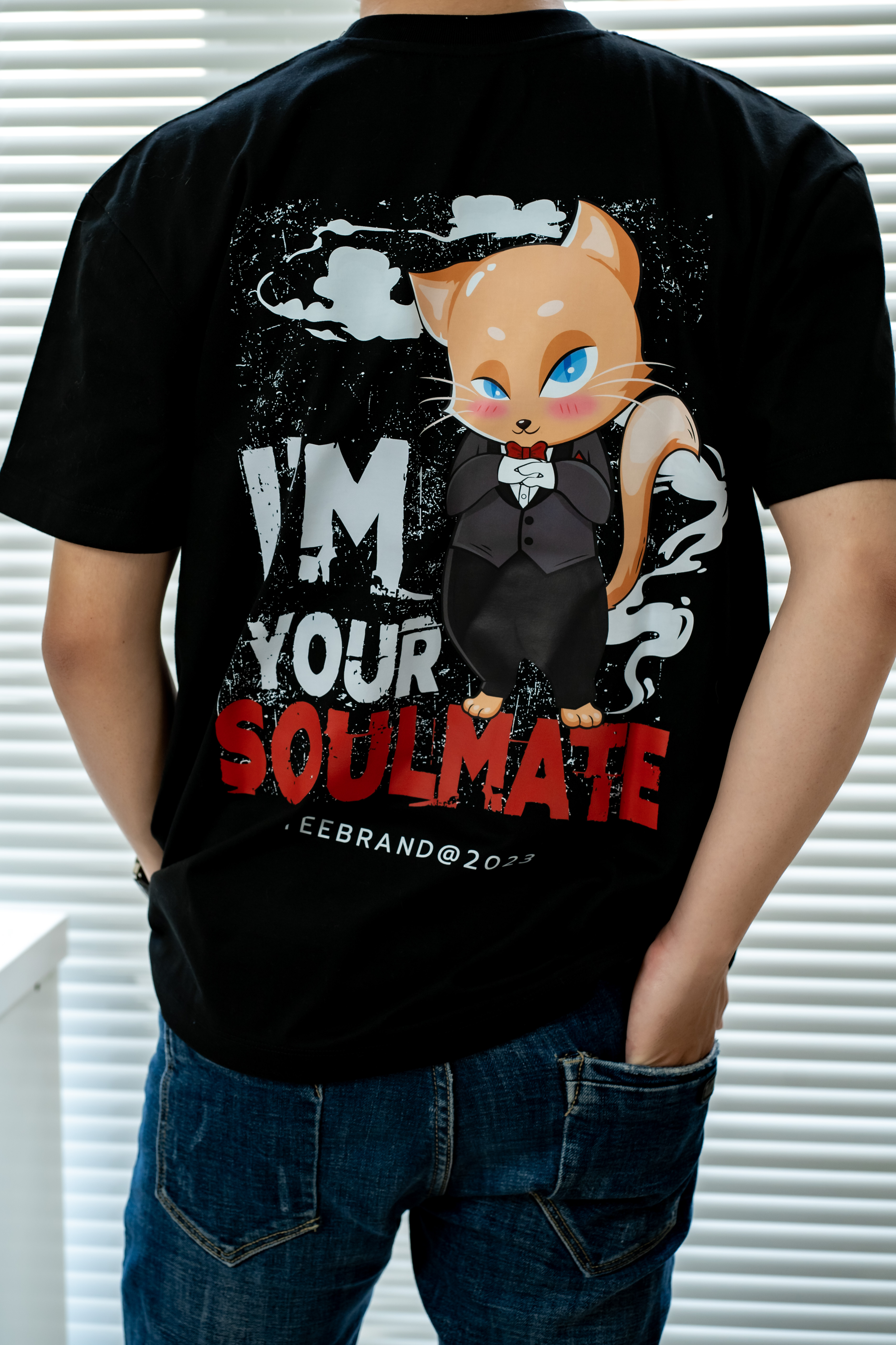 Áo thun Soul gangster cat soft boy, Áo phông in hình unisex nam nữ oversized tay ngắn form rộng