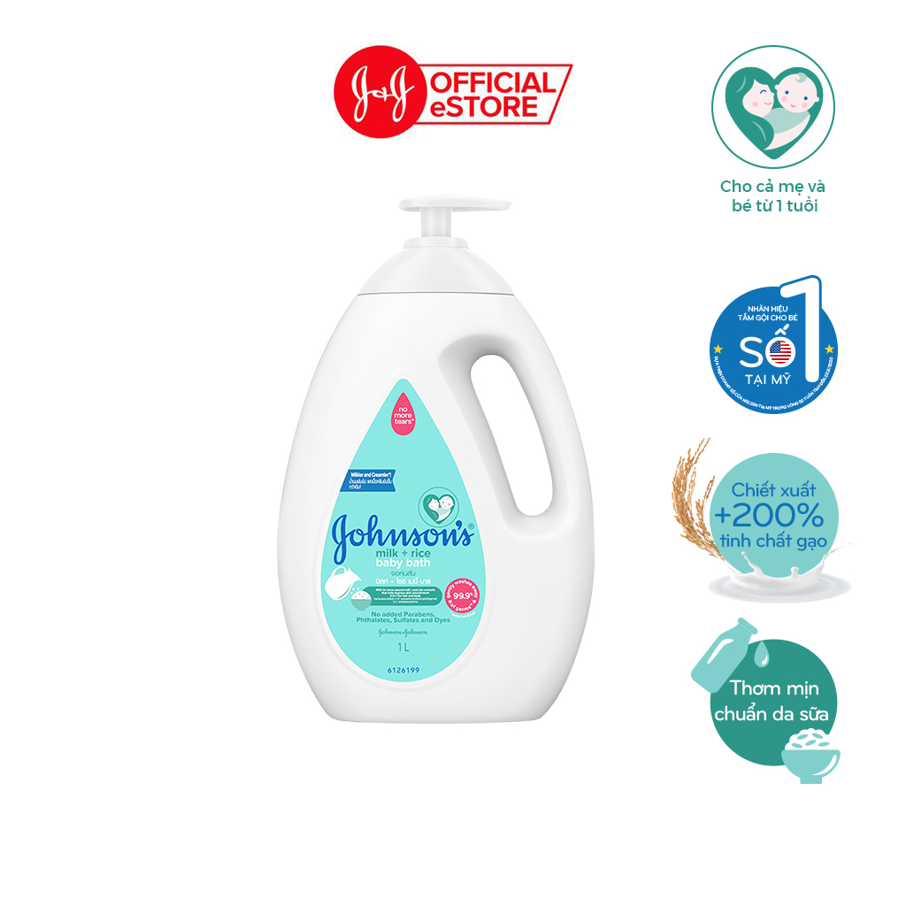 Sữa tắm Johnson's Baby chứa sữa và gạo (1000ml)