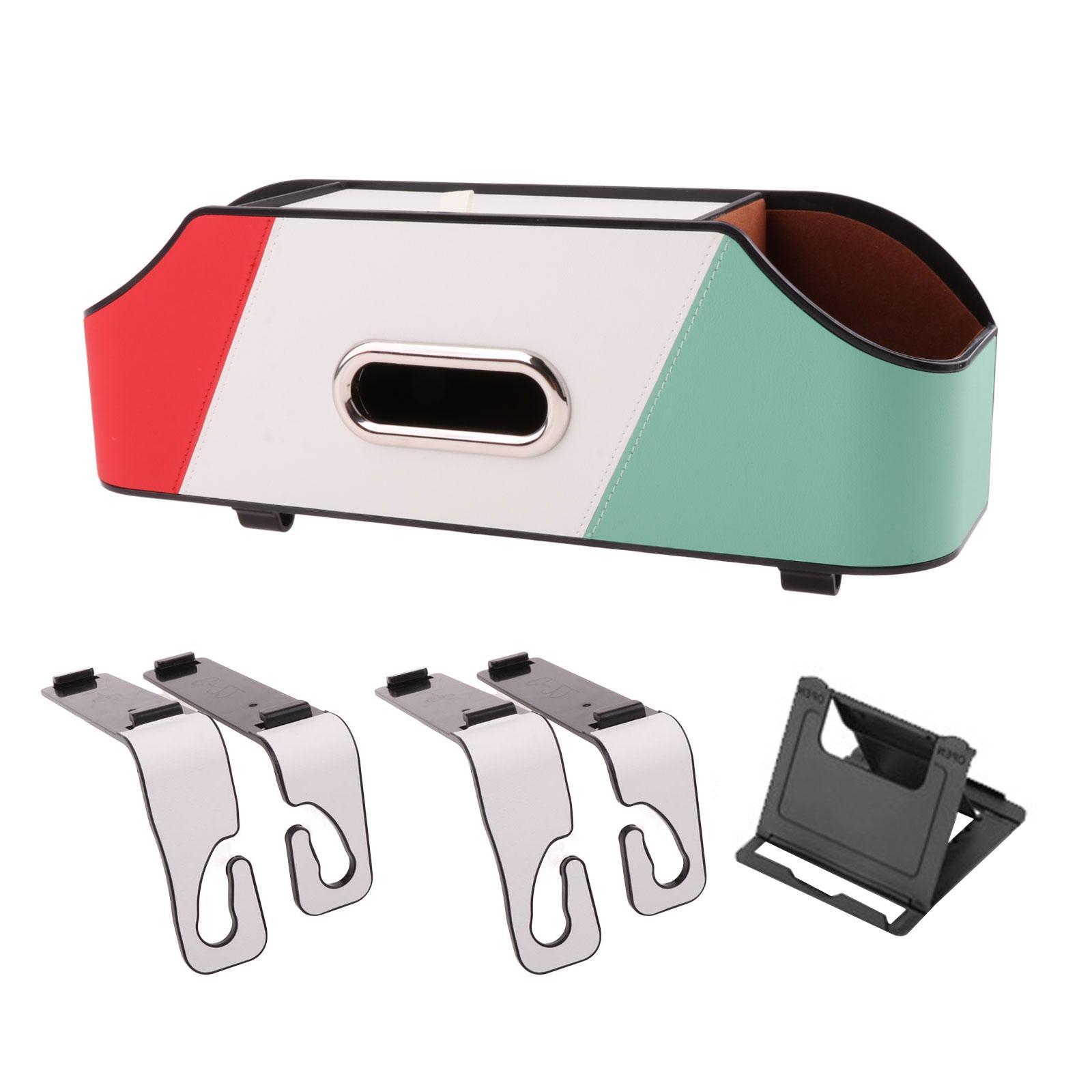 Car Seat Back Organizer Tissue Box Keep Tidy Travel Accessories 2 Cup Holder