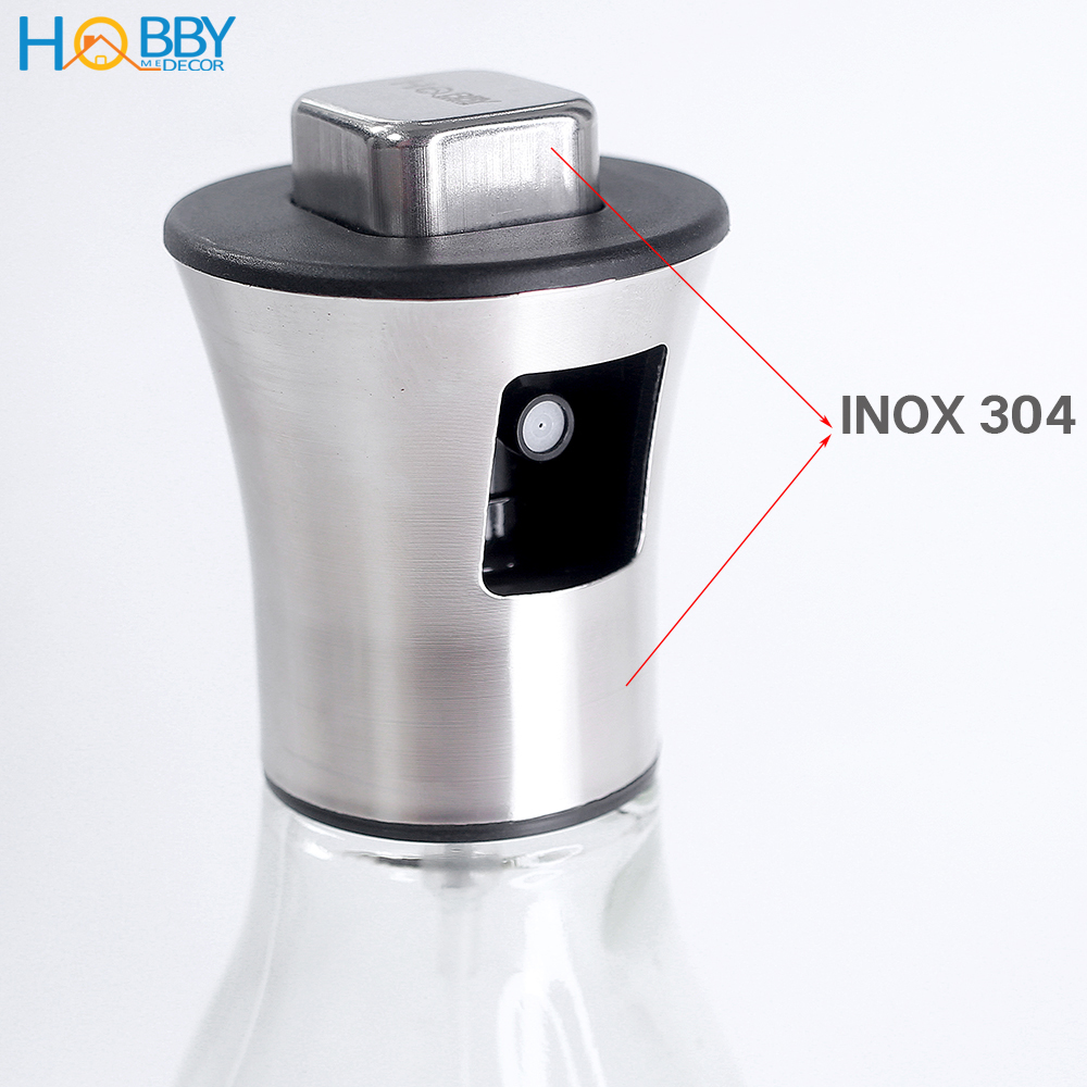 Bình xịt phun dầu ăn dung tích 200ml Hobby Home Decor BD200 - nắp Inox 304 và lọ thủy tinh cao cấp