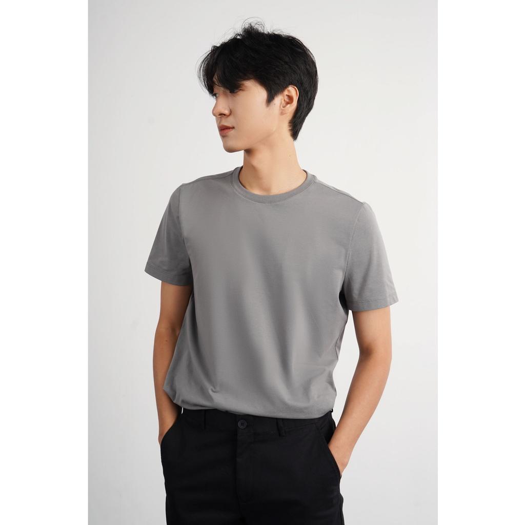 Áo thun trơn ngắn tay form fitted vải cotton mềm mát lạnh nhiều màu - 10S21TSH019CR2 | LASTORE MENSWEAR