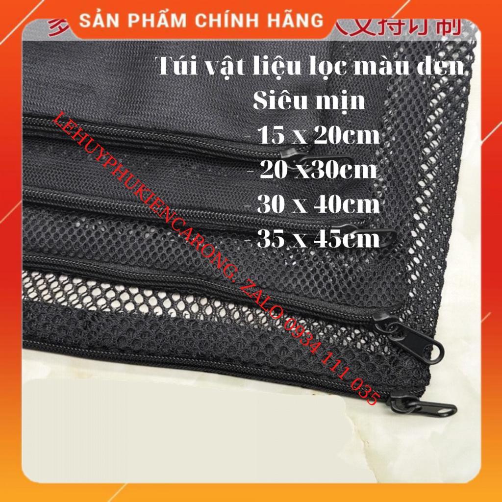 Túi Đựng Vật Liệu Lọc Màu Đen Có khóa Kéo Đủ Kích Thước 15x20cm, 20x30cm, 30x40cm, 35x45cm