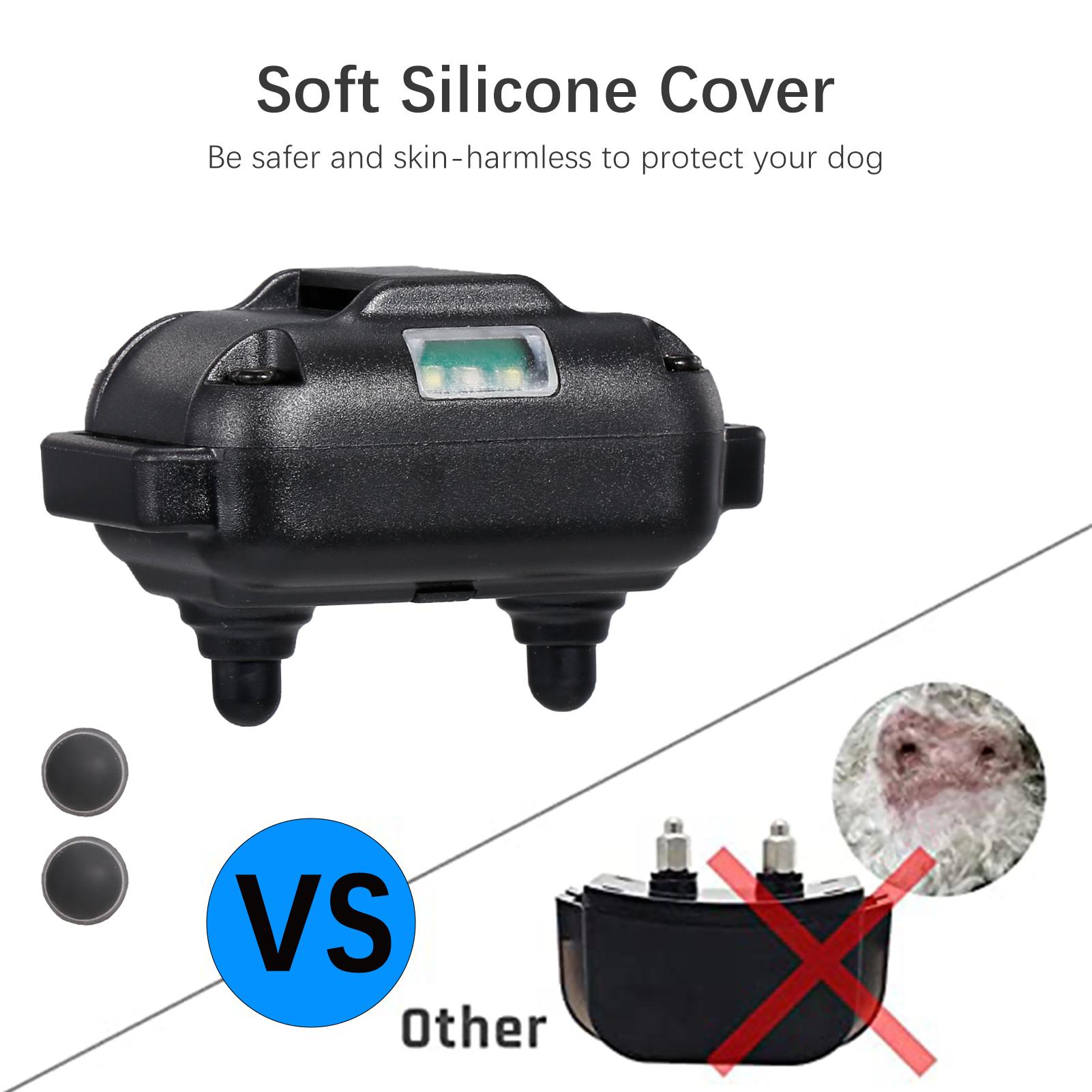Vòng cổ huấn luyện cho chó có thể sạc lại Vòng cổ chống sốc cho chó đèn LED chống rung 800m Phạm vi từ xa 0-99