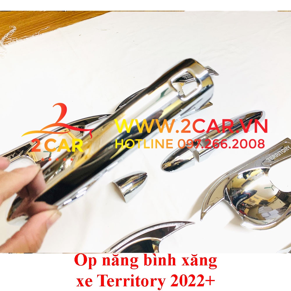 Ốp tay nắm, hõm cửa xe Ford Territory 2022, 2023 mạ Crom cao cấp