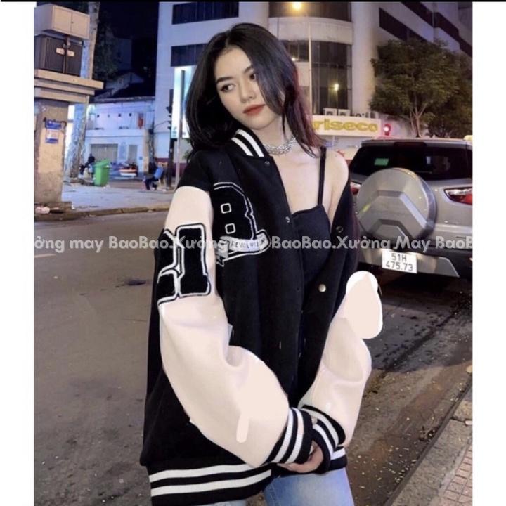 Áo Khoác Bomber 21 Unisex BaoBao - Jacker nỉ form rộng tay bồng cá tính nam nữ oversize Ulzzang