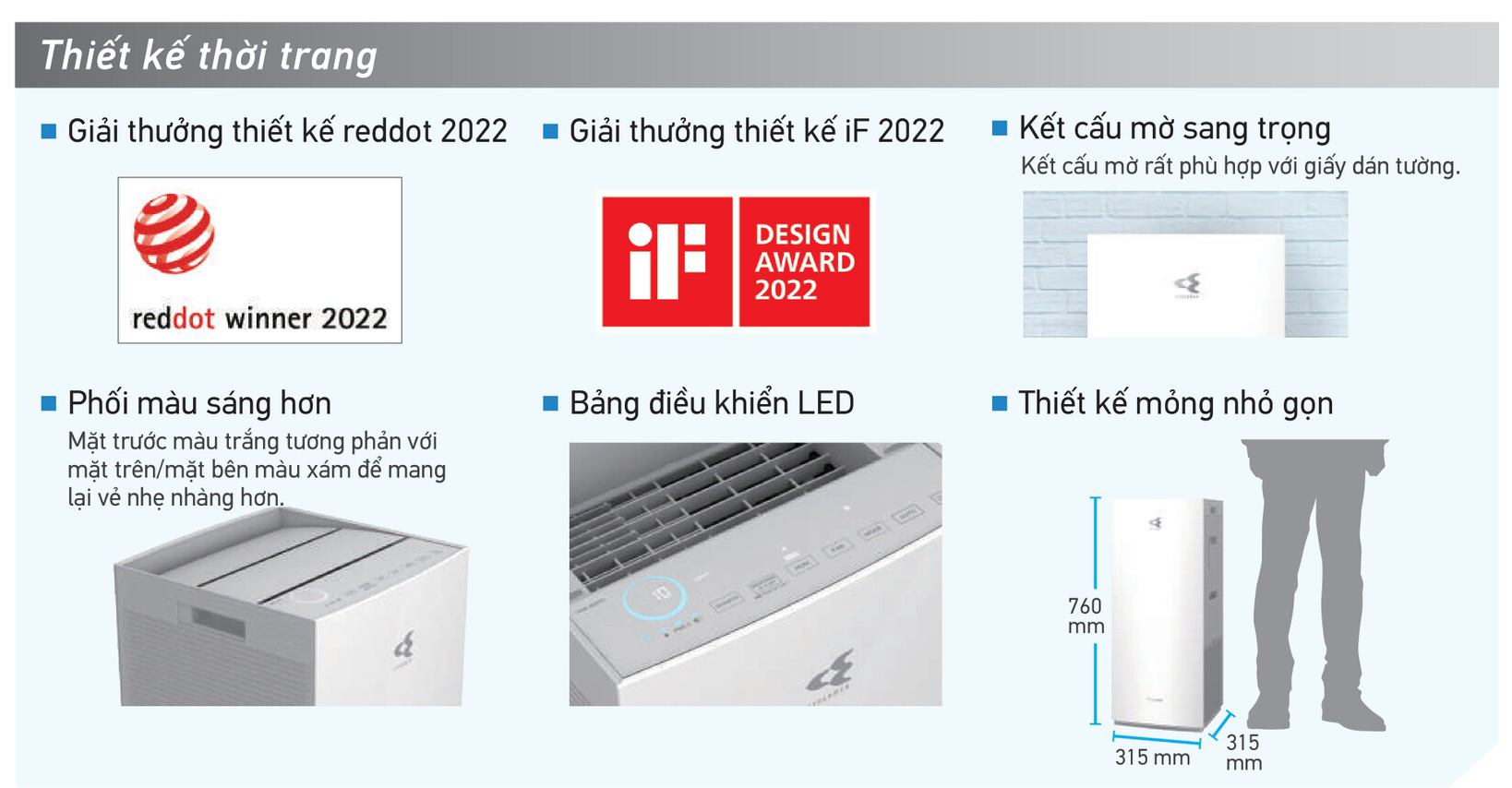 Hàng chính hãng  - Model 2023 - Máy lọc không khí Daikin tạo ẩm cao cấp MCK70ZVM7 - Phin lọc sử dụng 10 năm - diệt khuẩn x2 Twin Streamer