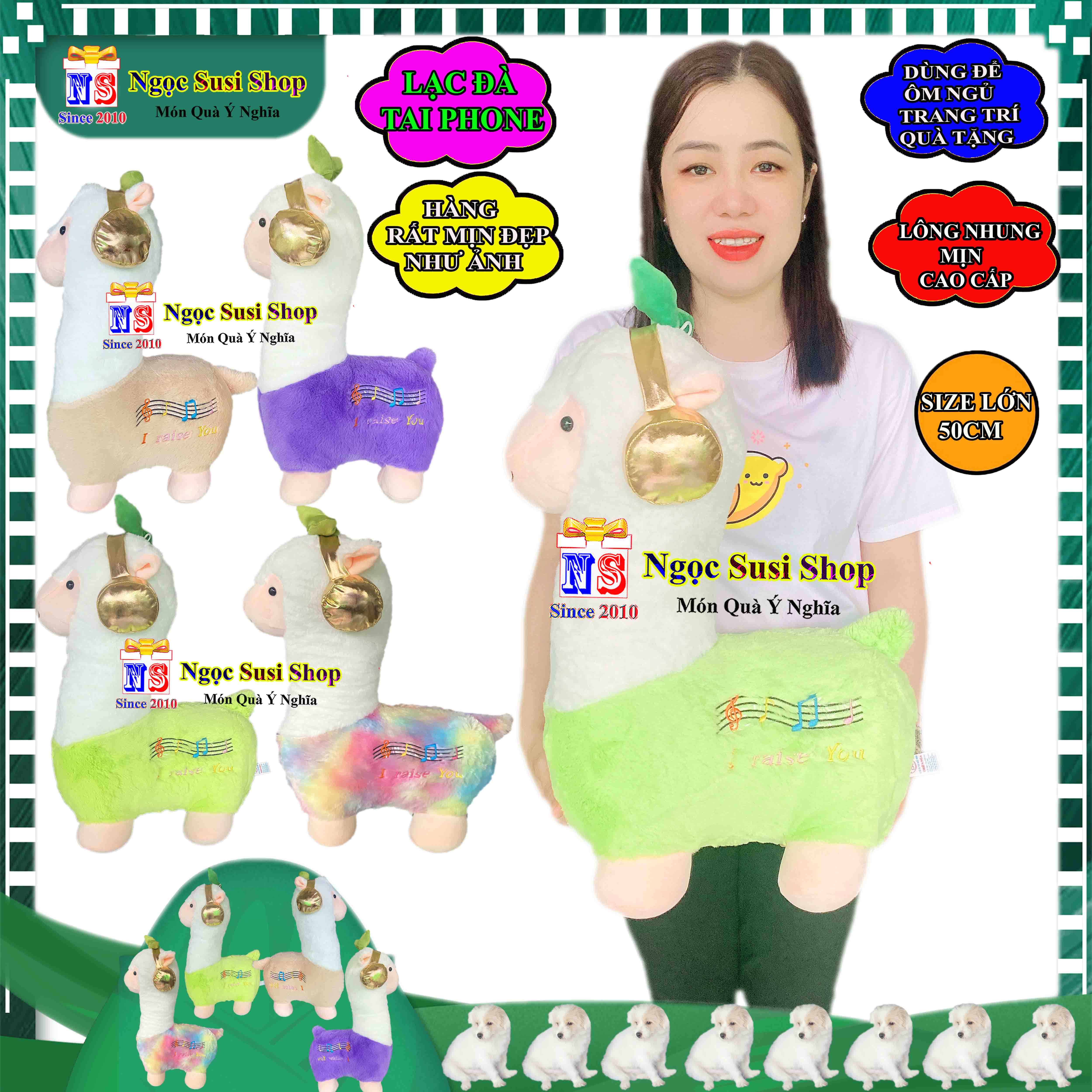 GỐI ÔM HÌNH CON LẠC ĐÀ ĐEO TAI PHONE HÀNG CAO CẤP ĐẸP NHƯ ẢNH - THÚ BÔNG LẠC ĐÀ CAO CẤP RẤT MỊN NHA