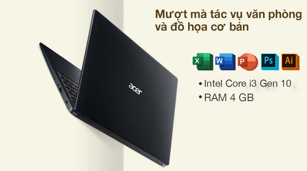 Laptop Acer Aspire A315 57G 32QP i3 1005G1/4GB/256GB/2GB MX330/15.6"F/Win11/(NX.HZRSV.00A)/Đen - Hàng chính hãng