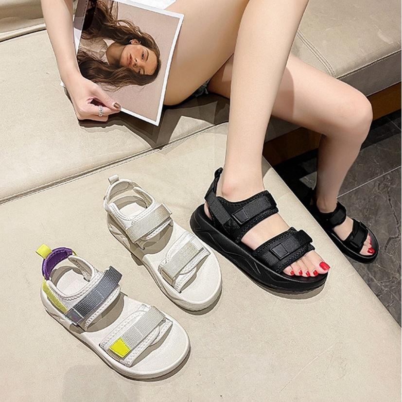 Giày sandal nữ đế bệt JS012 mới về - dép quai ulzzang học sinh sinh viên