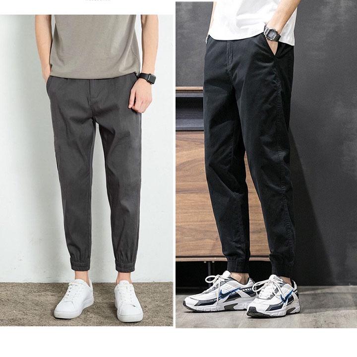 Quần kaki jogger khóa chíp Dài Bo chun nam nữ - Chất Vải Kaki Kiểu Thể Thao UNISEX sáu Màu Đen.xám,,xanh,đỏ,rêu... 05x