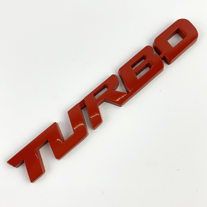 Tem kim loại 3D TURBO dán trang trí ô tô