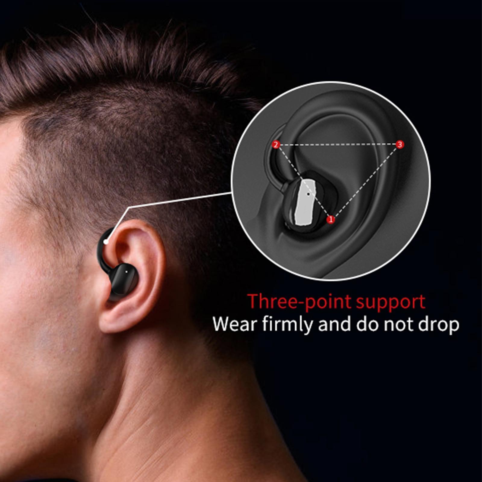 Waterproof Wireless Earphones Headphones with Earhooks Digital Display Music