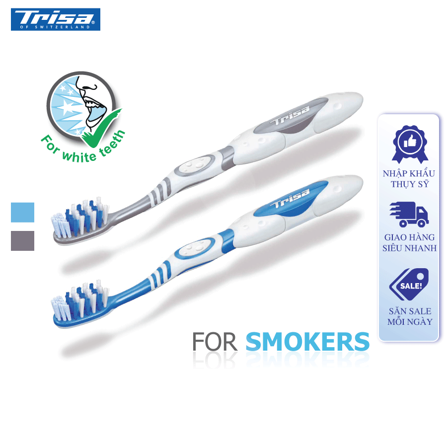 Bàn Chải Đánh Răng Dành Cho Người Hút Thuốc Trisa For Smokers