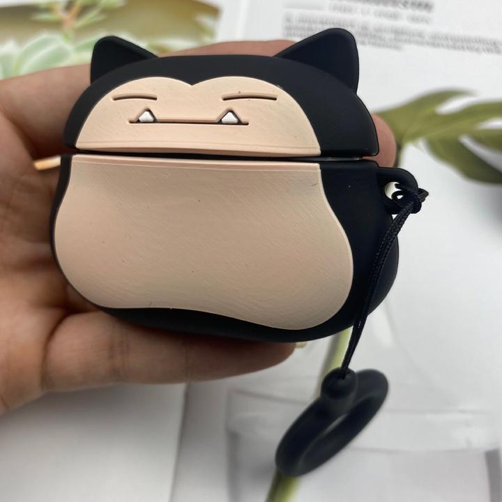 Bao Case, Vỏ ốp bảo vệ hộp tai nghe dành cho airpod 3 hình Snorlax Pokémon dễ thương - Mã TZAP385