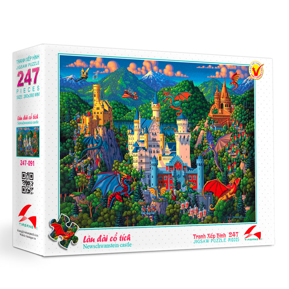 Tranh xếp Hình Tia Sáng -  Lâu đài NEUSCHWANSTEIN