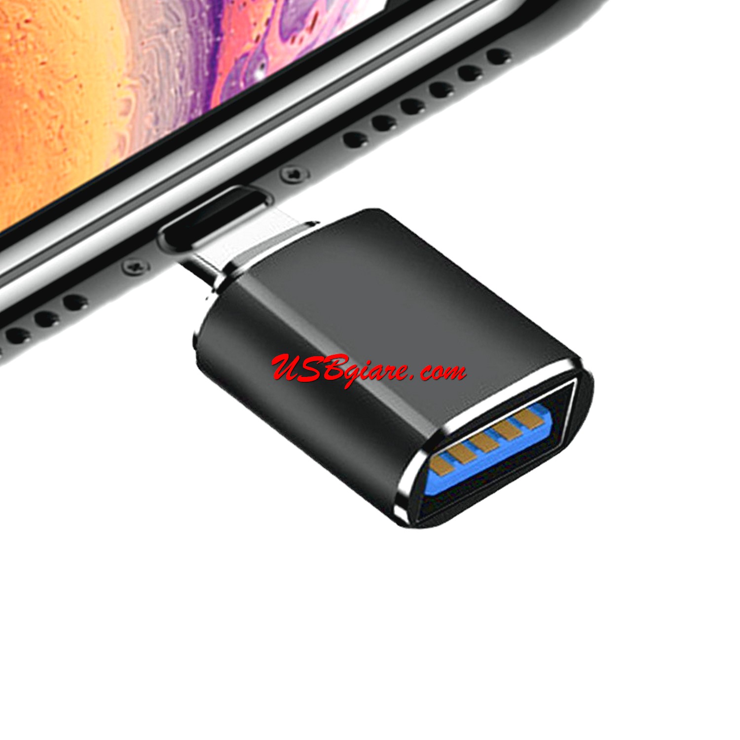 Đầu chuyển đổi OTG Light.ning sang USB3.0 cho iPhone iPad kết nối chuột bàn phím 【USBgiare,Com】