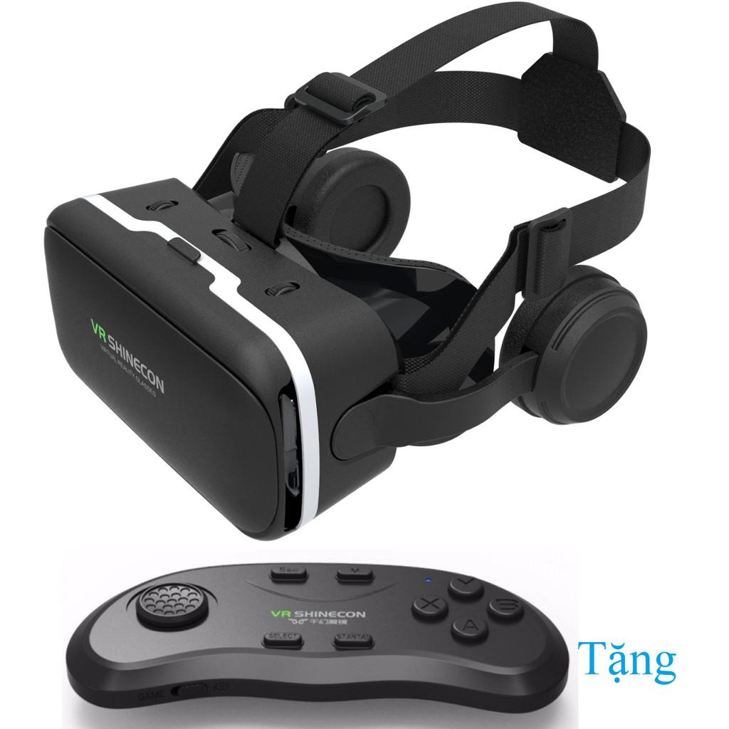 Kính VR Shinecon V6.0 tích hợp Tai nghe + tặng Tay game
