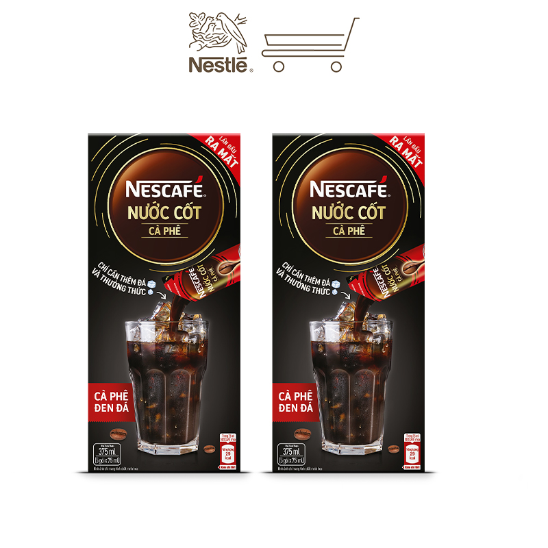 Combo 2 hộp Nước Cốt Cà Phê NESCAFÉ Cà phê Đen Đá